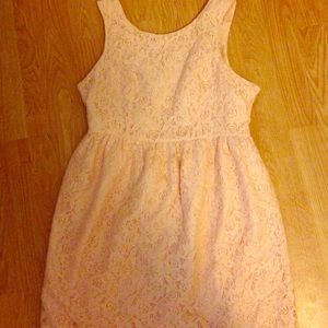 Light Pink Floral Lace Dress