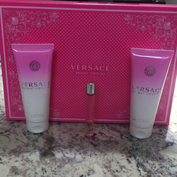 Versace Bright Crystal perfume lotion shower gel
