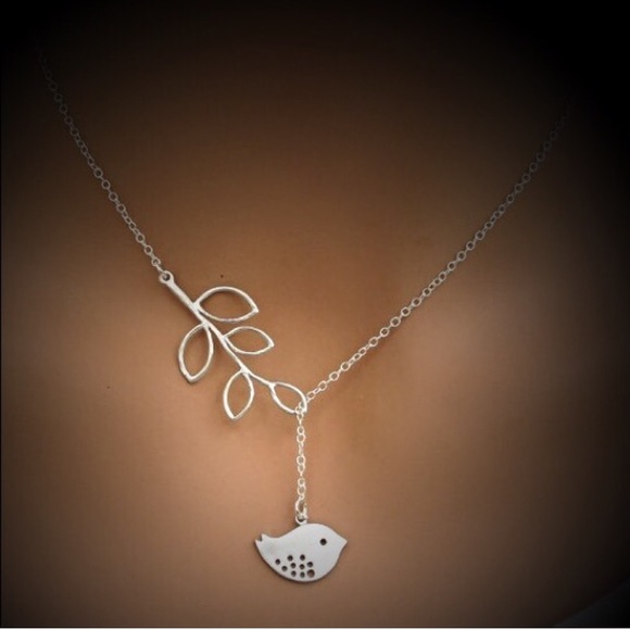 Y design silver plated necklace