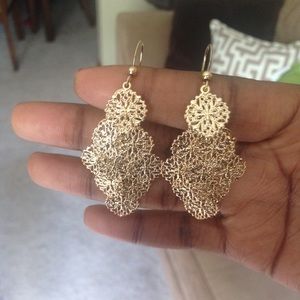 Fashion Gold Dangly Earrings