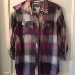 Arizona Flannel print Top