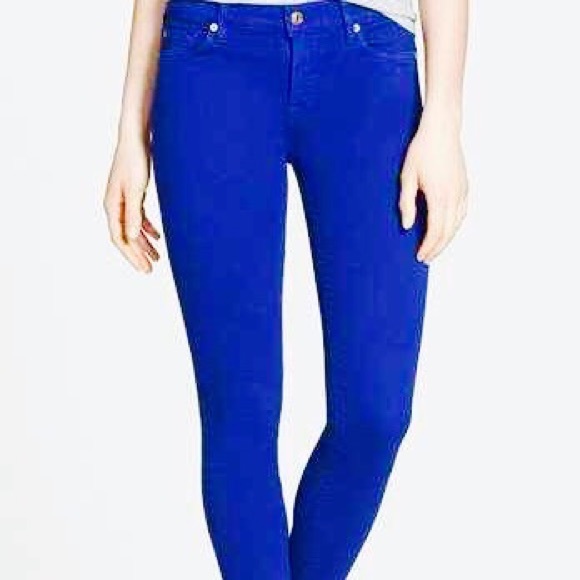 Seven 7 for All Mankind Royal Blue Skinny Jeans