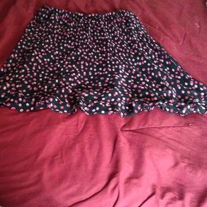 Pink polka dot skirt