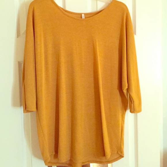 Mustard yellow, light weight, loose sweater