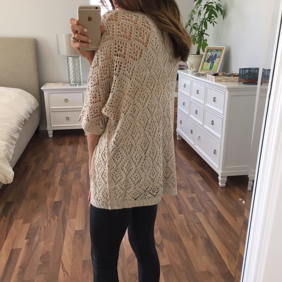Sold • Cozy Beige Knit Sweater - Picture 3 of 4