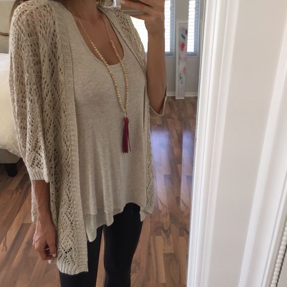 Sold • Cozy Beige Knit Sweater - Picture 4 of 4