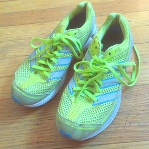 Adidas yellow and blue sneakers