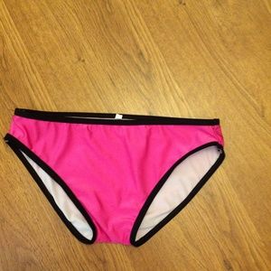 Pink With Black Trim Swim Bottoms