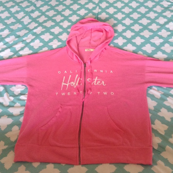 Pink Hollister hoodie