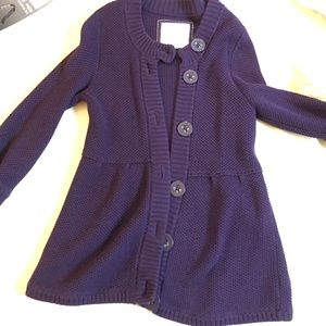 Purple peplum sweater