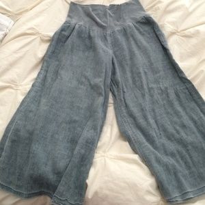 Hard tail cropped wide leg lounge pants