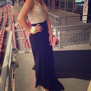 Sexy prom dress with open back