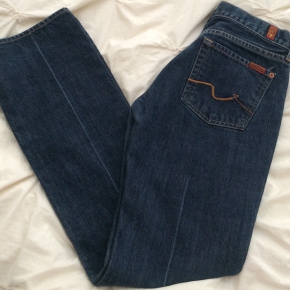 Like new Seven bootleg dark denim jeans