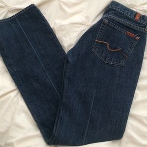 Like new Seven bootleg dark denim jeans