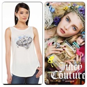 Juicy Couture Bling Diamond Sleeveless Shirt M