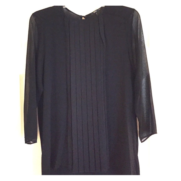 Black, see-through blouse