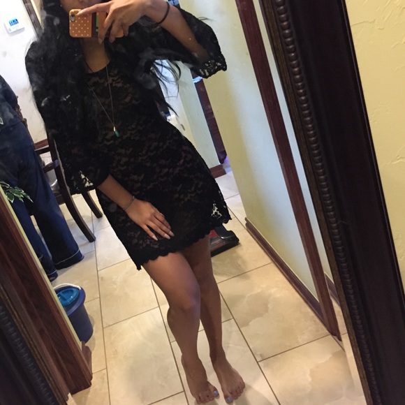Black lace dress