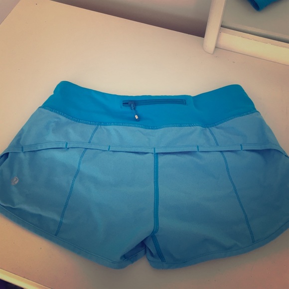 Baby blue Lululemon running shorts