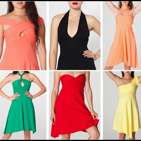 Rose American Apparel Convertible Dress