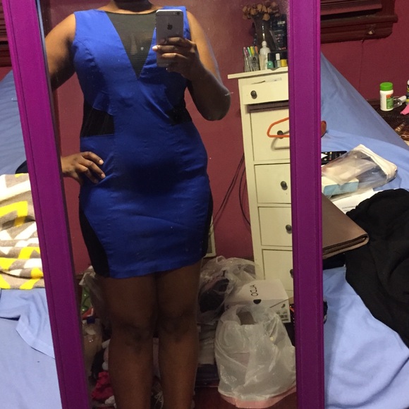 ASOS Body Con Dress with Mesh Inserts - Picture 2 of 4