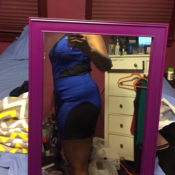 ASOS Body Con Dress with Mesh Inserts - Picture 3 of 4