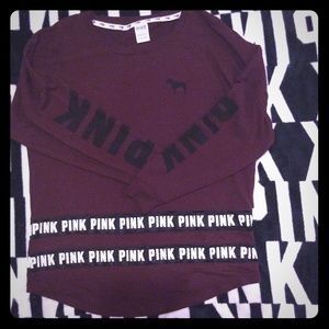 Maroon mesh varsity VS Pink