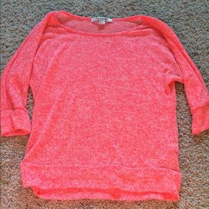 Forever 21 3/4 sleeve shirt. PINK bra.