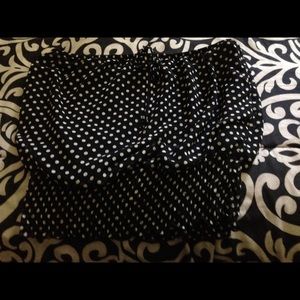 Black & White Polka Dot Tube Top