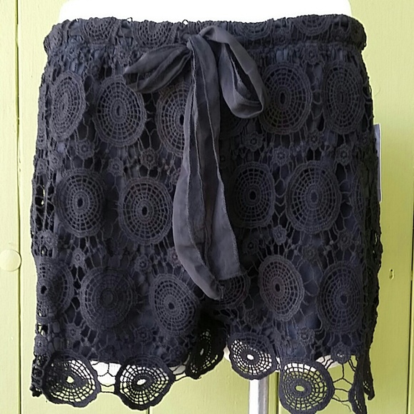 Other - NWTStunning Black Crochet Shorts