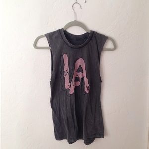 LA tank and Nike shirt