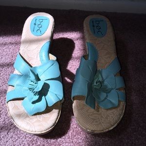 Baby blue wedges