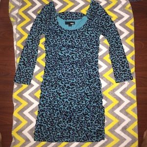 Forever 21 Blue Leopard Mini Dress