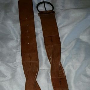 Hollister brown belt genuine leather