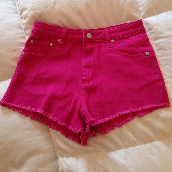 Nasty Gal X MINKPINK pink Jean shorts