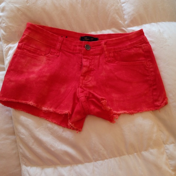 Nasty Gal (Klique B) red washed out shorts
