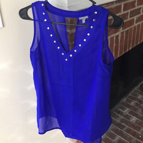 Charlotte Russe open back royal blue tank