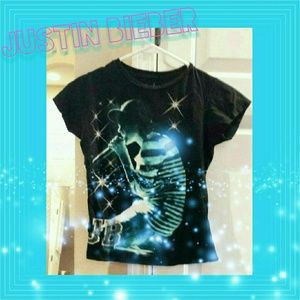 Teal and Blue Justin Bieber Concert Shirt