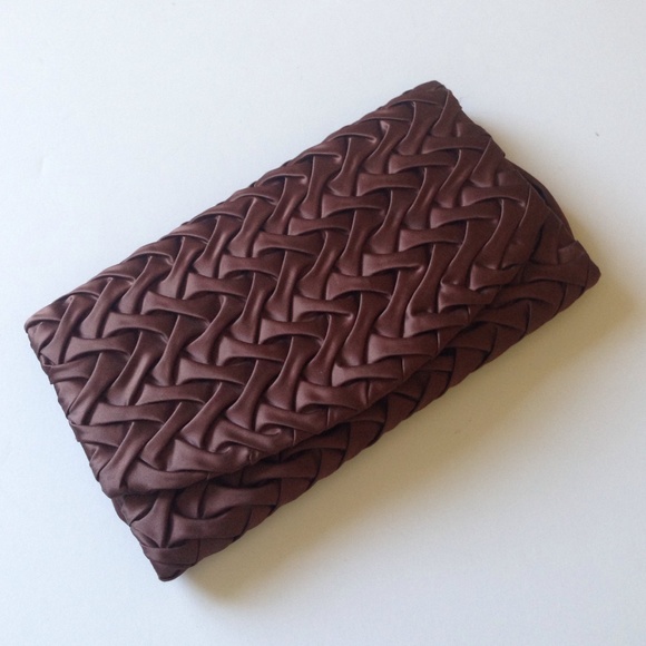 Brown Satin Clutch