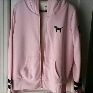 Powder pink VS fur lined jacket