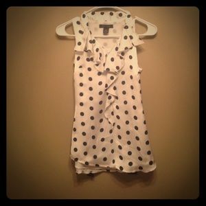 🎈Last Chance!🎈WHBM polka dot blouse NWT