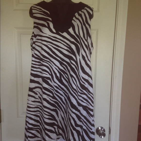 🎉SOLD🎉Michael Kors  Zebra Print Sundress Dress - Picture 2 of 4