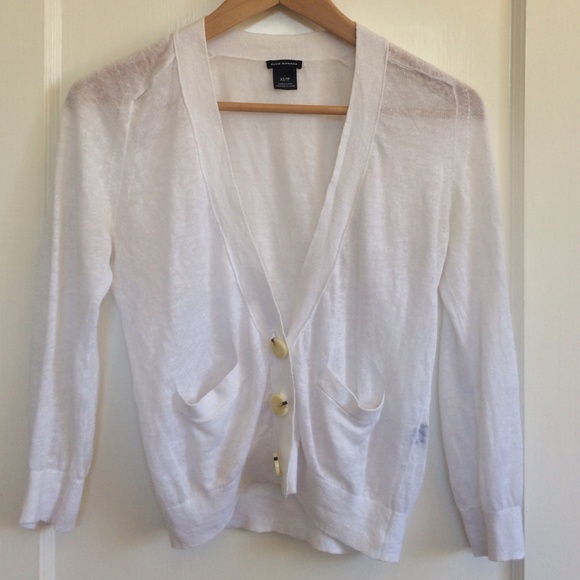 Club Monaco white linen sweater