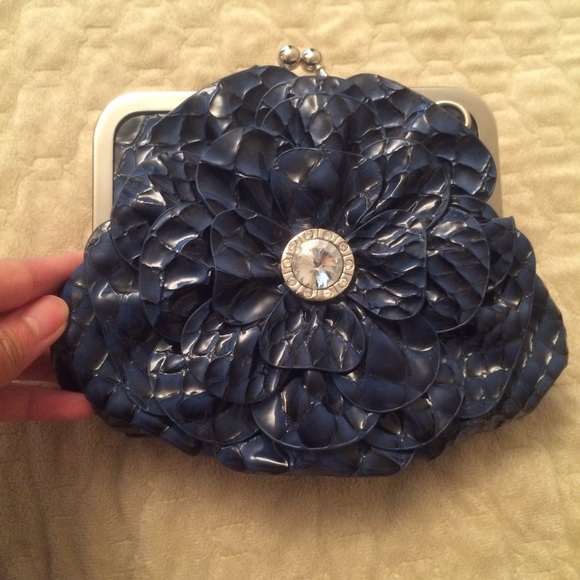 Blue Flower Clutch
