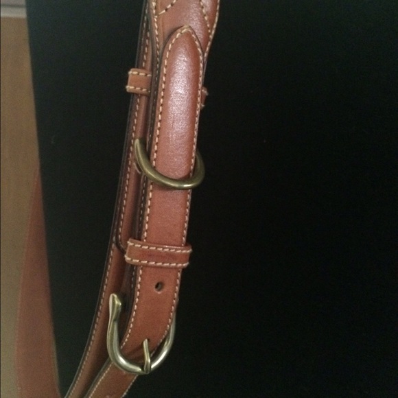 Tan genuine leather vintage belt