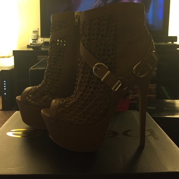 Melodie Bebe 6 1/2 inch high heel sandal bootie.