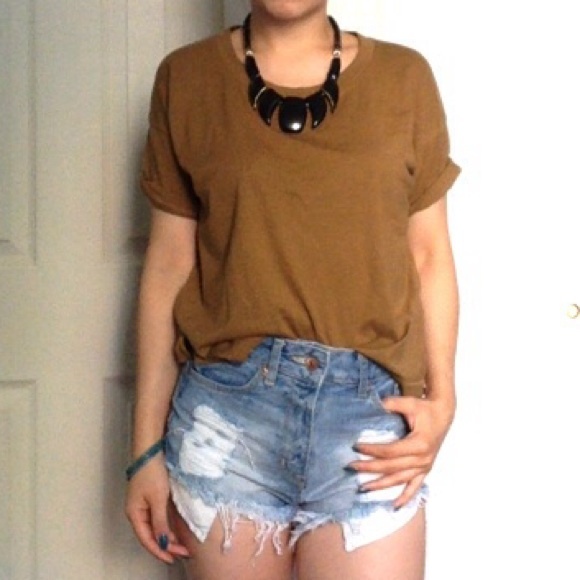 Madewell Tops - Madewell Crop Tee Tshirt burnished caramel XXS