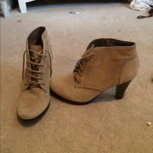 Taupe Suede Booties!
