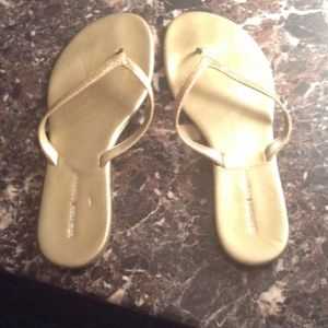 New York & Co. Glitter Gold Sandals