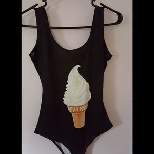 Sexy one piece swimsuit.