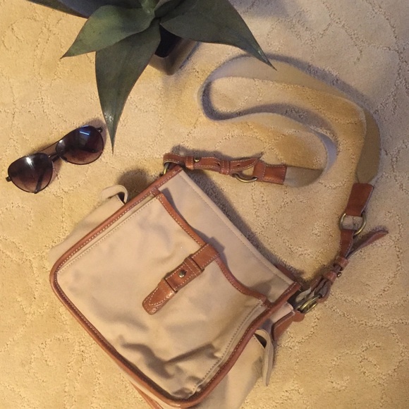 Fossil canvas shoulder utility-type bag